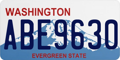 WA license plate ABE9630