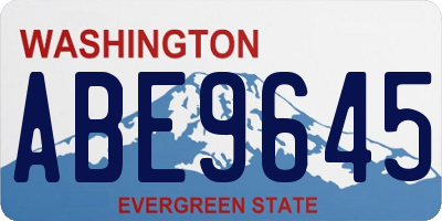 WA license plate ABE9645