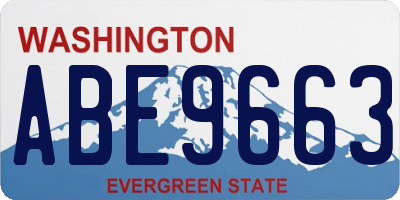 WA license plate ABE9663