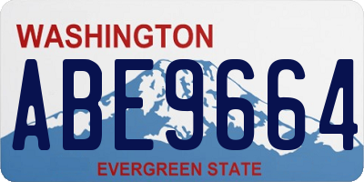 WA license plate ABE9664