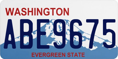 WA license plate ABE9675