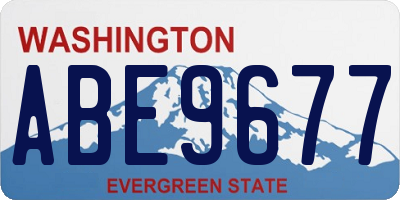 WA license plate ABE9677