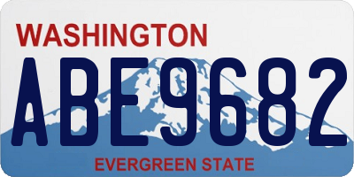 WA license plate ABE9682