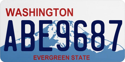 WA license plate ABE9687