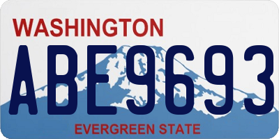 WA license plate ABE9693