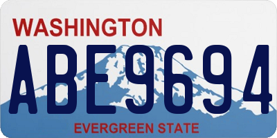 WA license plate ABE9694