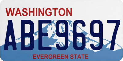 WA license plate ABE9697