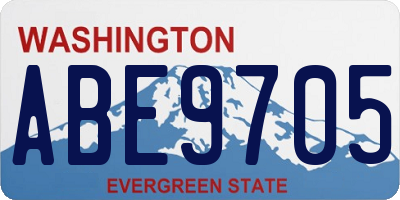 WA license plate ABE9705