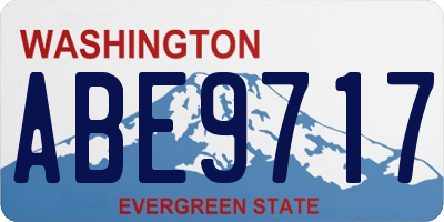 WA license plate ABE9717