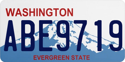 WA license plate ABE9719