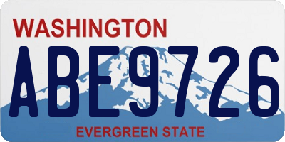 WA license plate ABE9726