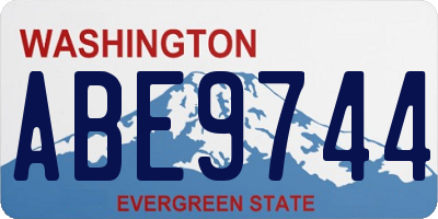 WA license plate ABE9744