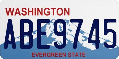 WA license plate ABE9745