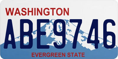 WA license plate ABE9746