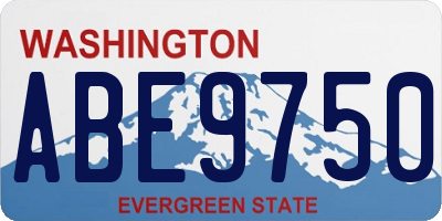 WA license plate ABE9750