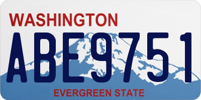 WA license plate ABE9751