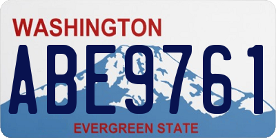 WA license plate ABE9761