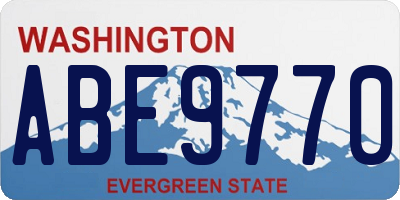 WA license plate ABE9770