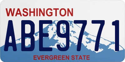 WA license plate ABE9771