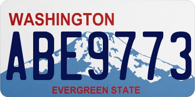 WA license plate ABE9773