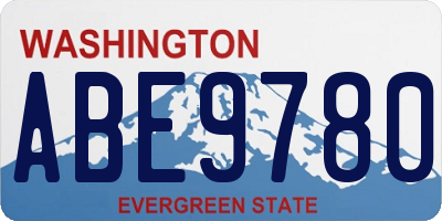 WA license plate ABE9780