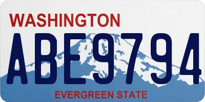WA license plate ABE9794