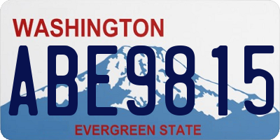 WA license plate ABE9815
