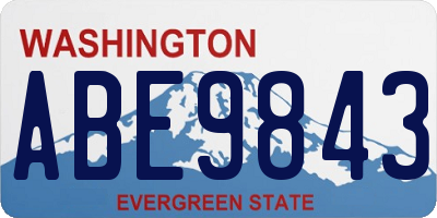WA license plate ABE9843