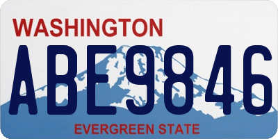WA license plate ABE9846