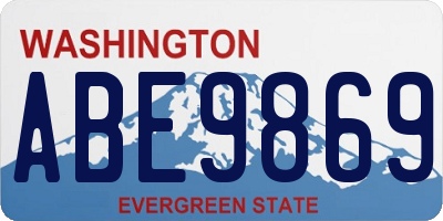 WA license plate ABE9869