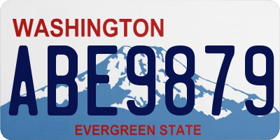 WA license plate ABE9879