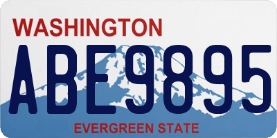 WA license plate ABE9895
