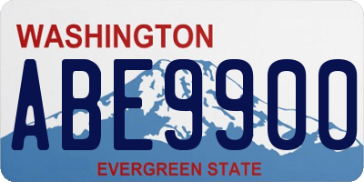 WA license plate ABE9900