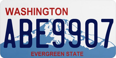 WA license plate ABE9907
