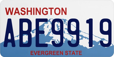 WA license plate ABE9919