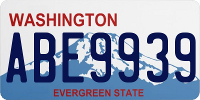 WA license plate ABE9939