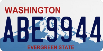 WA license plate ABE9944