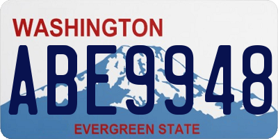 WA license plate ABE9948