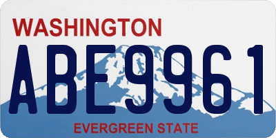 WA license plate ABE9961