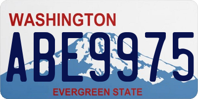WA license plate ABE9975