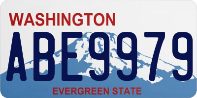 WA license plate ABE9979