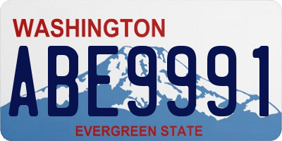 WA license plate ABE9991