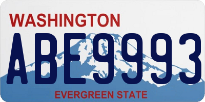 WA license plate ABE9993