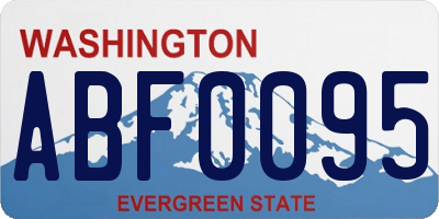 WA license plate ABF0095