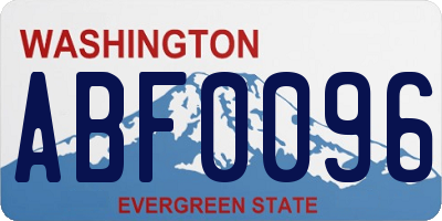 WA license plate ABF0096