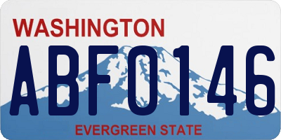 WA license plate ABF0146