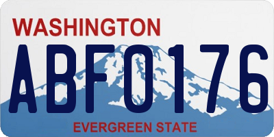 WA license plate ABF0176