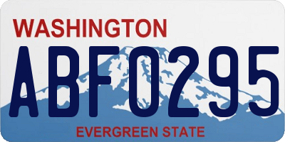 WA license plate ABF0295