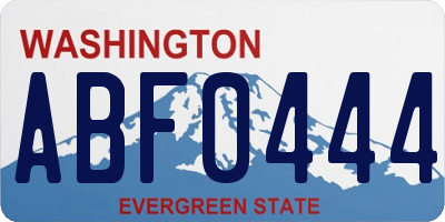 WA license plate ABF0444