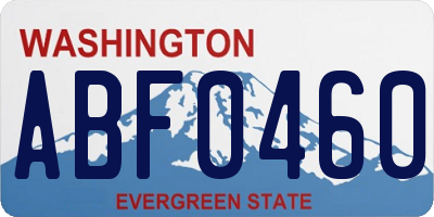 WA license plate ABF0460